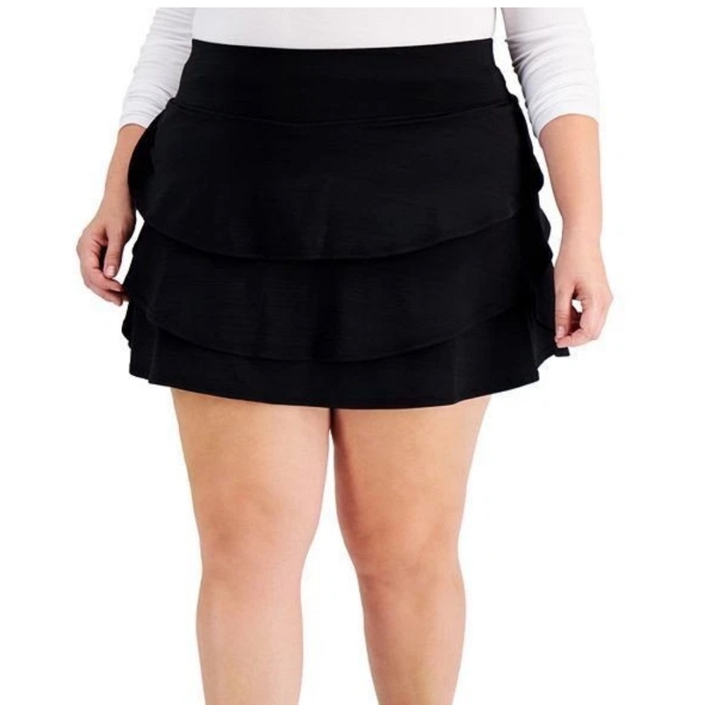 NWT Ideology black Perfomance layered skort sz 1X